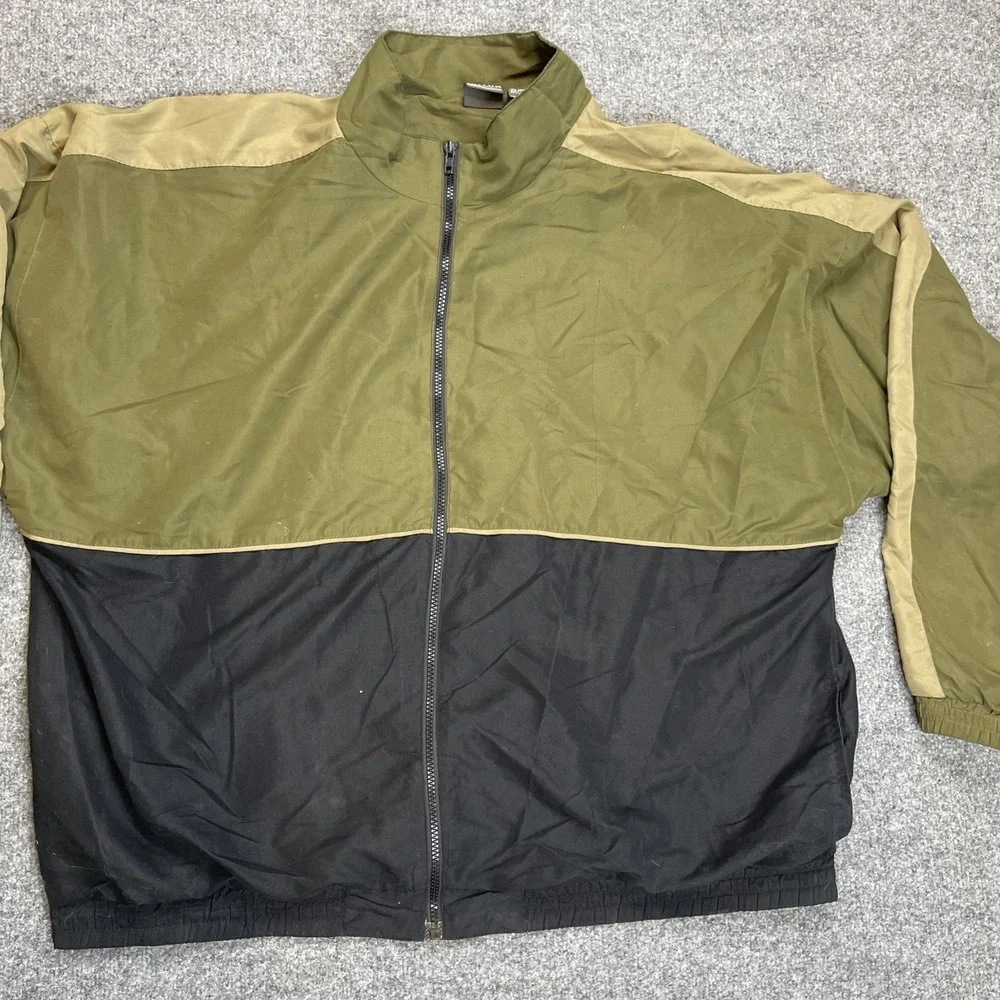 Vintage‎ David Taylor Men's Lightweight Bomber Jacket Size: XLT Black And Green